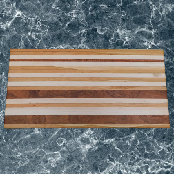 Mahogany, Cherry Wood, & Maple Edge Grain Cutting Board