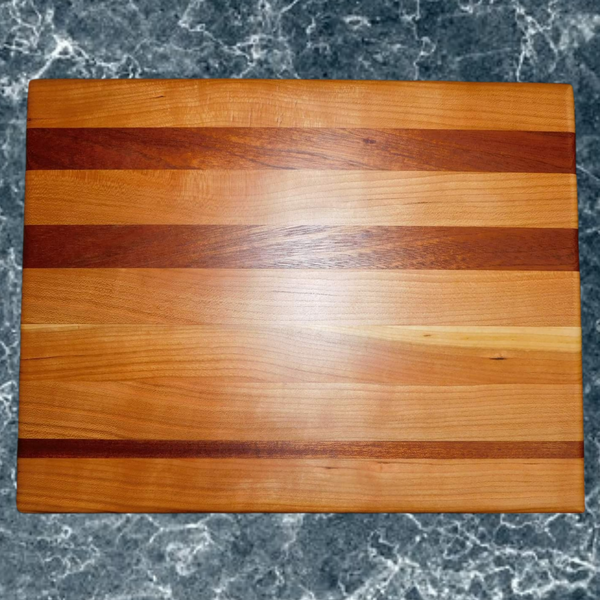 Cherry Wood & Mahogany Edge Grain Cutting Board
