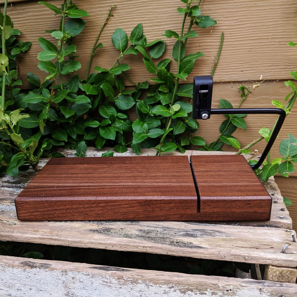 Black Walnut Butcher Block Wood Cheese Slicing Board | Wooden Cheese Slicer.