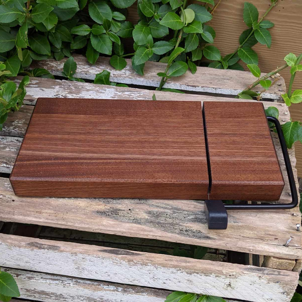 Black Walnut Butcher Block Wood Cheese Slicing Board, Wooden Cheese Slicer