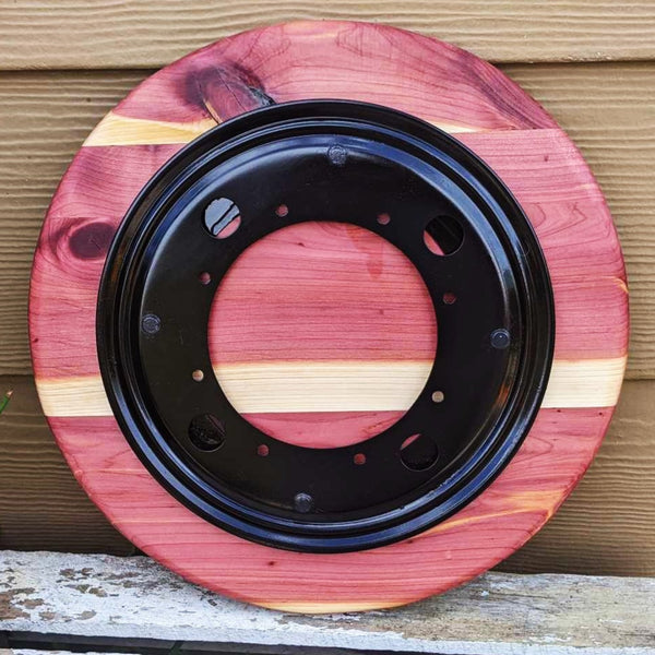 12 in. Red Cedar Lazy Susan with Clear Rubber Grip Feet - Springhill Millworks