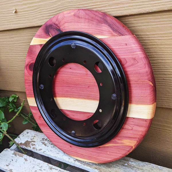 12 in. Red Cedar Lazy Susan with Clear Rubber Grip Feet - Springhill Millworks