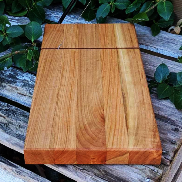 Cherry Wood Butcher Block Cheese Slicing Board, Wooden Cheese Slicer