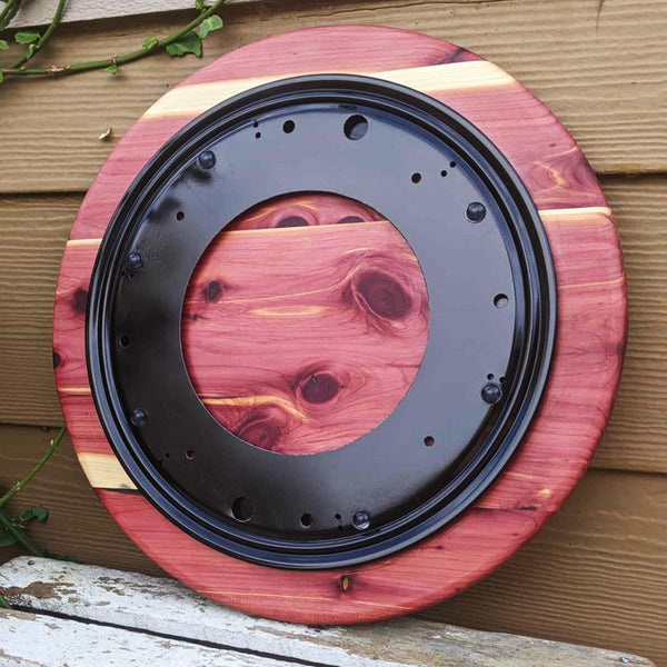 14.5 in. Round Red Cedar Lazy Susan with Clear Rubber Grip Feet - Springhill Millworks