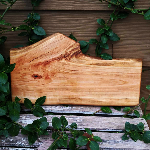 Live Edge Cherry Wood Charcuterie Board Wooden Cheese & Meat Board