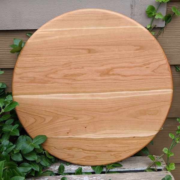 Round Wooden Cherry Wood Pizza Tray