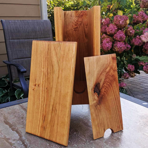 Large Cherry Wood 5 Liter Wine Box Holder, Wooden Franzia Wine Box with Removable Top and Front Slide.