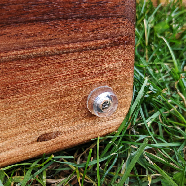 Large Black Walnut Charcuterie Board with Cast Iron Handles | Handmade Serving Tray