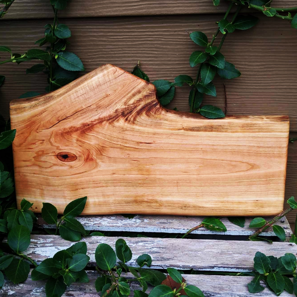 Live Edge Cherry Wood Charcuterie Board Wooden Cheese & Meat Board