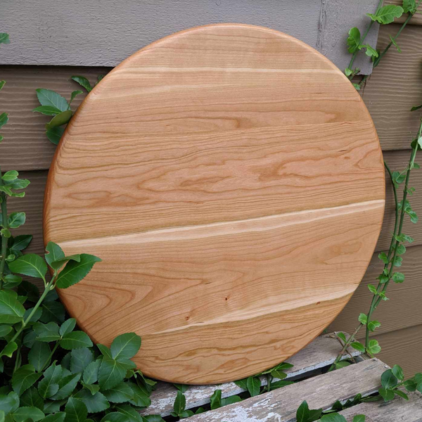 Round Wooden Cherry Wood Pizza Tray