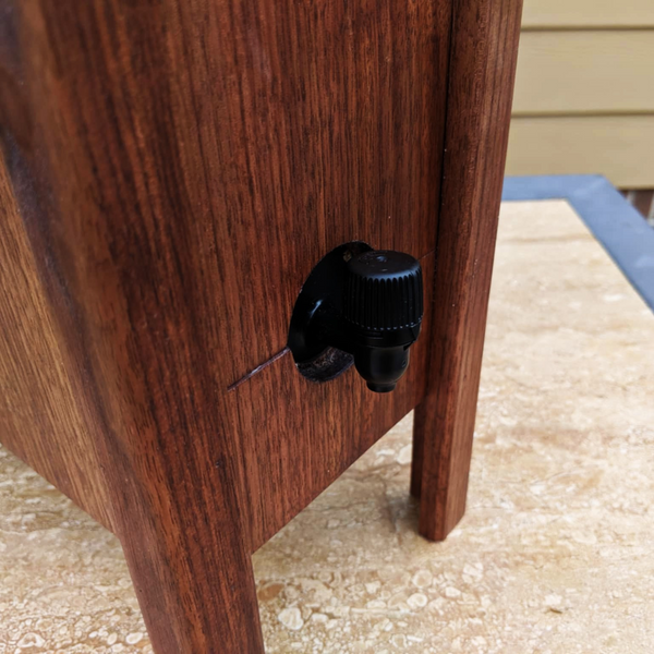 Large Black Walnut Wood 5 Liter Wine Box Holder, Wooden Franzia Wine Box with Removable Top and Front Slide