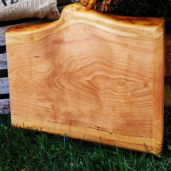 Live Edge Cherry Wood Charcuterie Board |  Wooden Cheese & Meat Board
