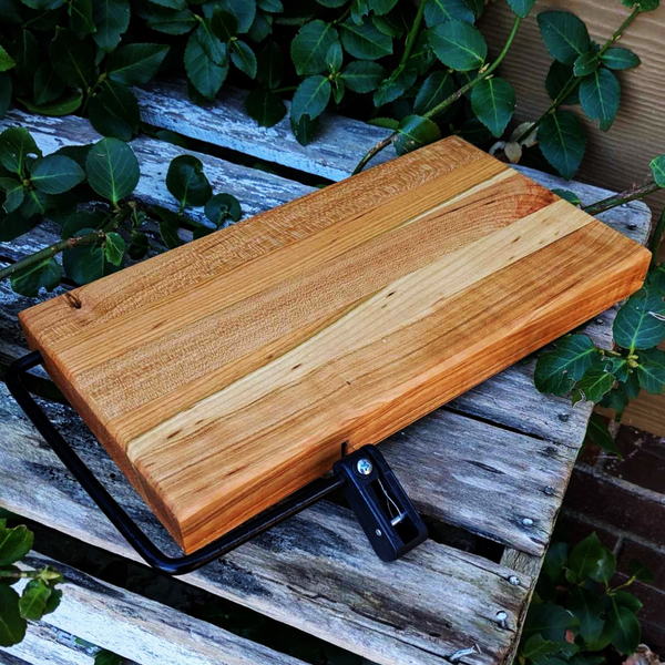 Cherry Wood Butcher Block Cheese Slicing Board, Wooden Cheese Slicer