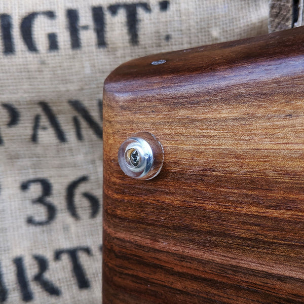 Large Black Walnut Charcuterie Board with Cast Iron Handles | Handmade Serving Tray