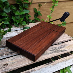 Black Walnut Butcher Block Wood Cheese Slicing Board | Wooden Cheese Slicer.