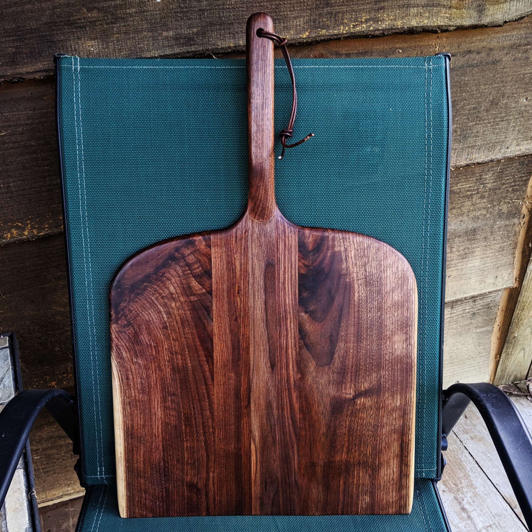 Black Walnut Wood Pizza Peel with Handle – Handmade Wooden Paddle