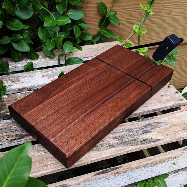 Black Walnut Butcher Block Wood Cheese Slicing Board | Wooden Cheese Slicer.