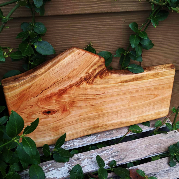 Live Edge Cherry Wood Charcuterie Board Wooden Cheese & Meat Board