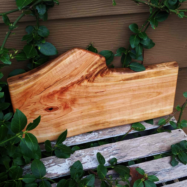 Live Edge Cherry Wood Charcuterie Board Wooden Cheese & Meat Board