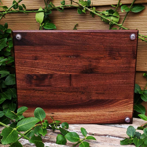 Black Walnut Wood Edge Grain Cutting Board with Beveled Edge & Rubber Grip Feet