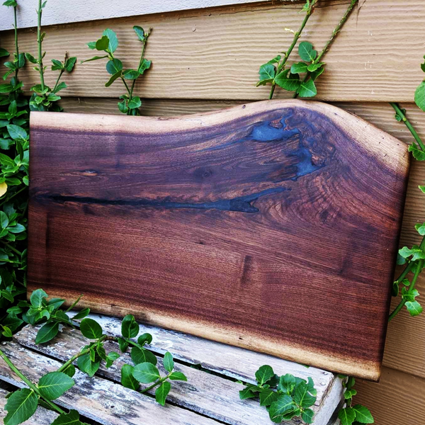 Large Reversible Black Walnut Hardwood Charcuterie Board Serving Tray