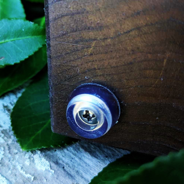 Black Walnut Wood End Grain Cutting Board with Clear Rubber Grip Feet, Wooden Butcher Board