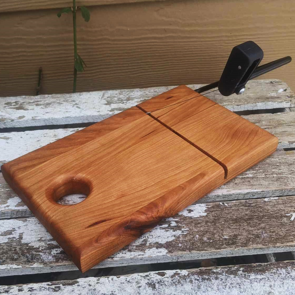Cherry Wood Cheese Slicing Board with Handle