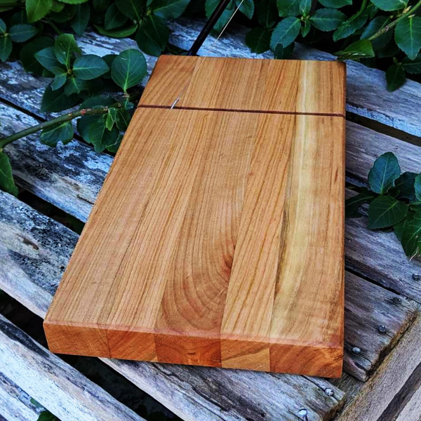 Cherry Wood Butcher Block Cheese Slicing Board, Wooden Cheese Slicer