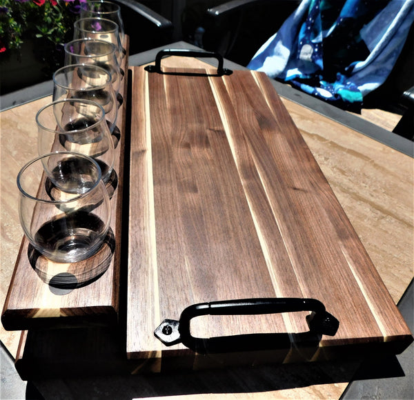 Black Walnut Beer Flight Charcuterie Board - Springhill Millworks