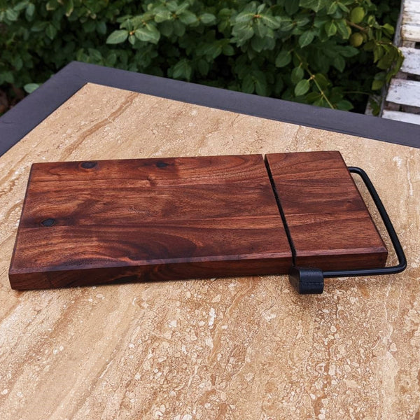 Black Walnut Butcher Block Cheese Slicing Board - Springhill Millworks