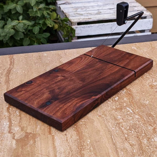 Black Walnut Butcher Block Cheese Slicing Board - Springhill Millworks