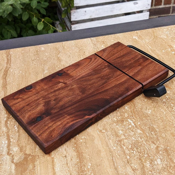 Black Walnut Butcher Block Cheese Slicing Board - Springhill Millworks