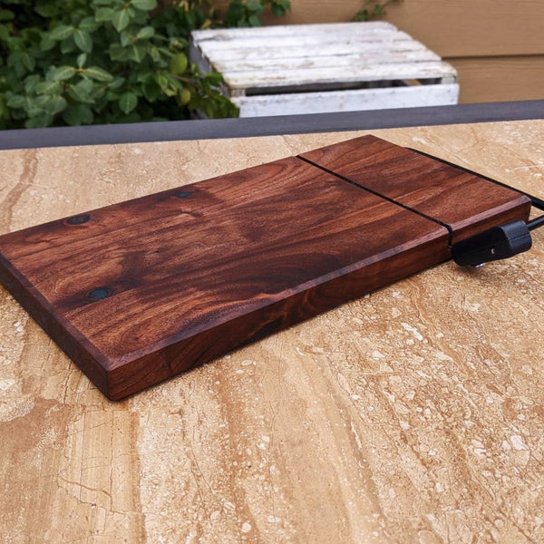 Black Walnut Butcher Block Cheese Slicing Board - Springhill Millworks