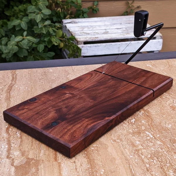 Black Walnut Butcher Block Cheese Slicing Board - Springhill Millworks