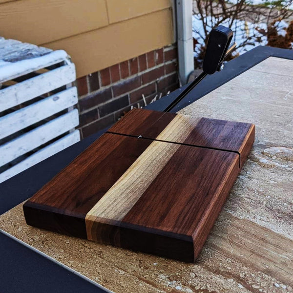 Black Walnut Butcher Block Cheese Slicing Board - Springhill Millworks