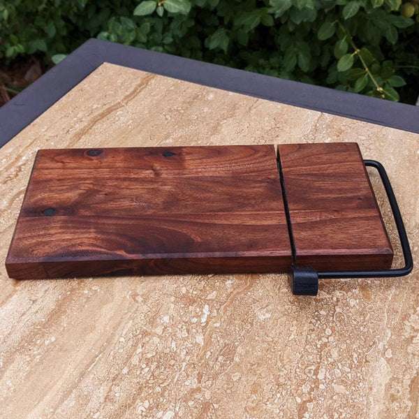 Black Walnut Butcher Block Cheese Slicing Board - Springhill Millworks