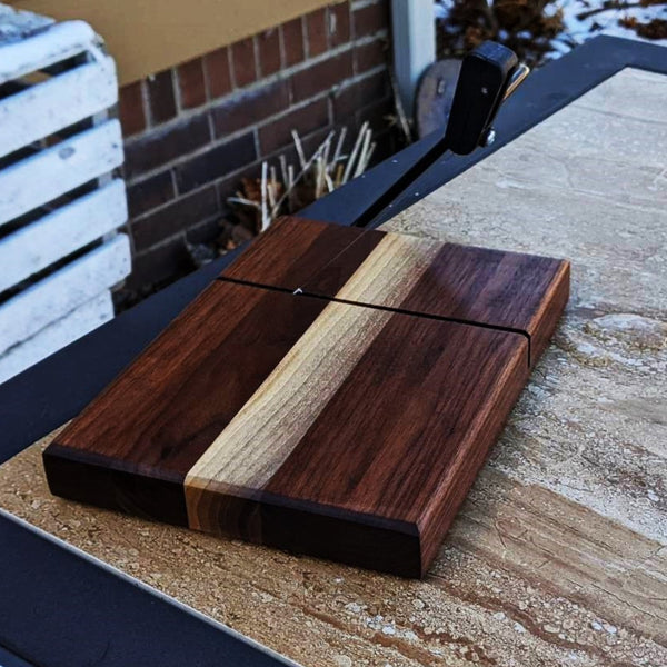 Black Walnut Butcher Block Cheese Slicing Board - Springhill Millworks