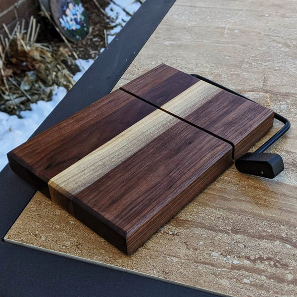 Black Walnut Butcher Block Cheese Slicing Board - Springhill Millworks