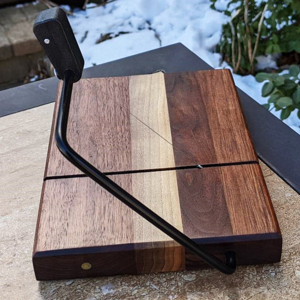 Black Walnut Butcher Block Cheese Slicing Board - Springhill Millworks