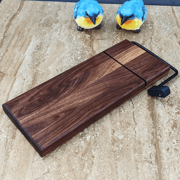 Black Walnut Butcher Block Cheese Slicing Board | Wood Cheese Slicer - Springhill Millworks