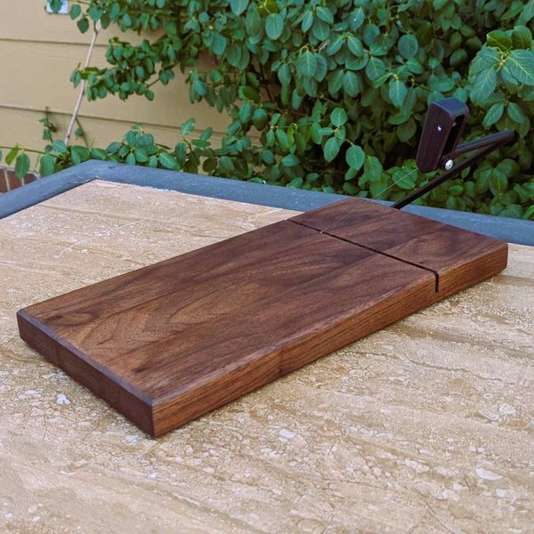 Black Walnut Butcher Block Cheese Slicing Board | Wood Cheese Slicer - Springhill Millworks