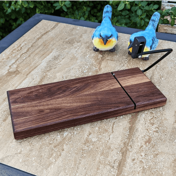 Black Walnut Butcher Block Cheese Slicing Board | Wood Cheese Slicer - Springhill Millworks