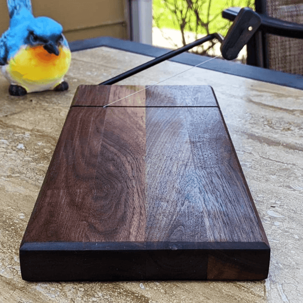 Black Walnut Butcher Block Cheese Slicing Board | Wood Cheese Slicer - Springhill Millworks