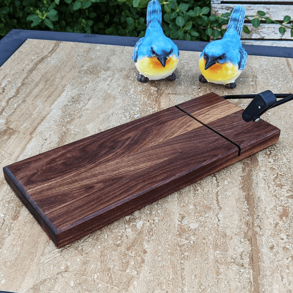 Black Walnut Butcher Block Cheese Slicing Board | Wood Cheese Slicer - Springhill Millworks