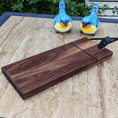 Black Walnut Butcher Block Cheese Slicing Board | Wood Cheese Slicer - Springhill Millworks