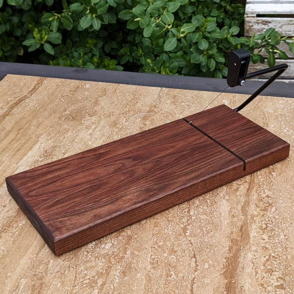 Black Walnut Butcher Block Wood Cheese Slicing Board | Wooden Cheese Slicer - Springhill Millworks