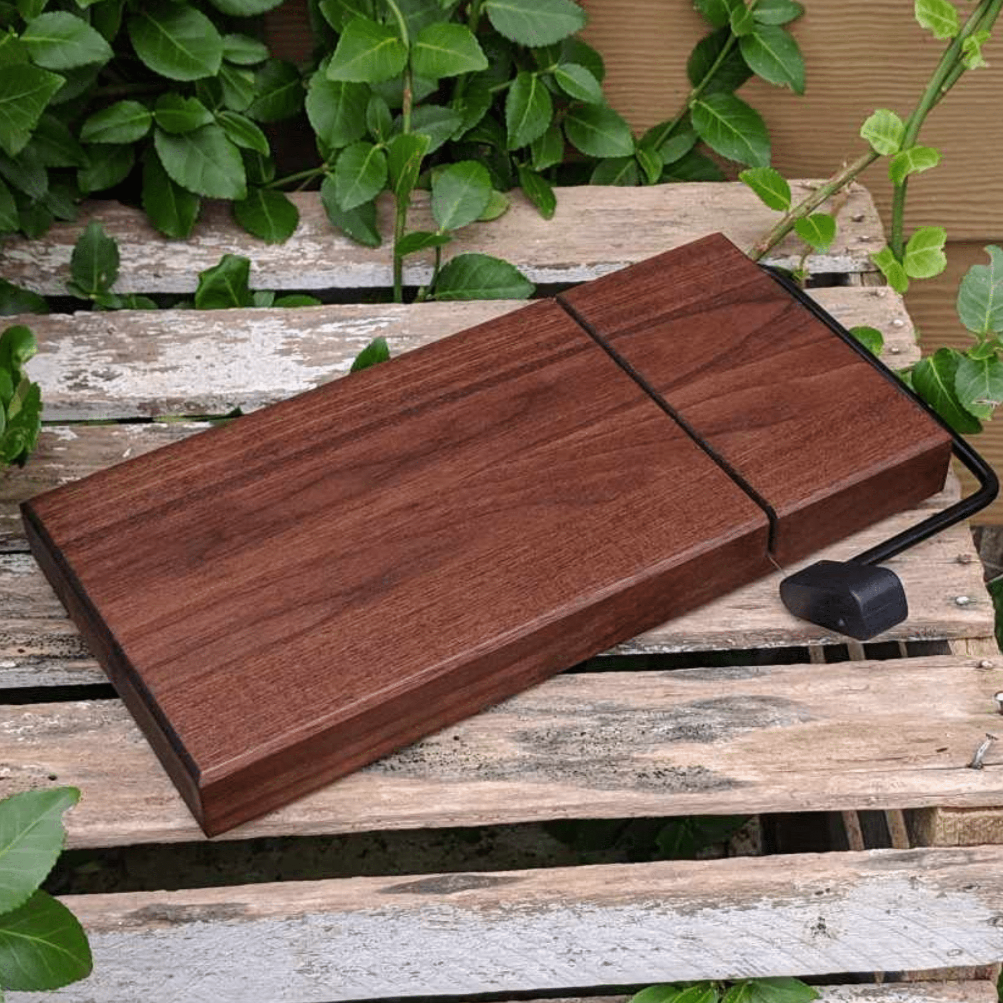 Black Walnut Butcher Block Wood Cheese Slicing Board | Wooden Cheese Slicer - Springhill Millworks