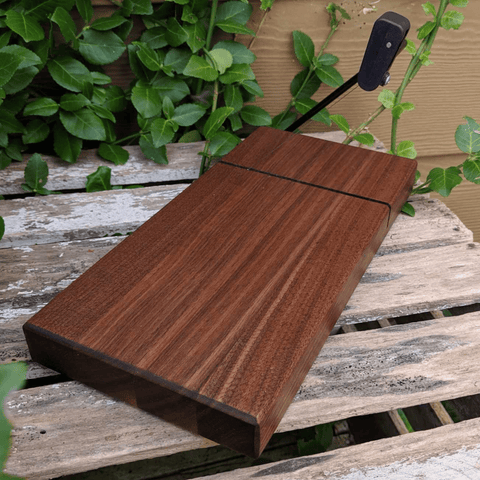 Black Walnut Butcher Block Wood Cheese Slicing Board, Wooden Cheese Slicer - Springhill Millworks