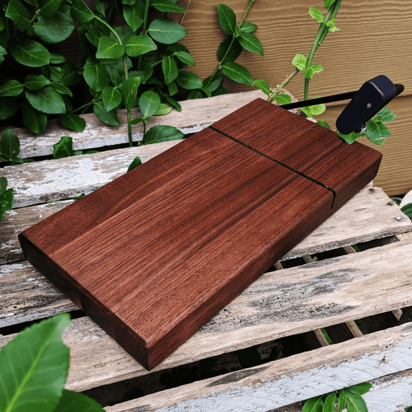 Black Walnut Butcher Block Wood Cheese Slicing Board | Wooden Cheese Slicer - Springhill Millworks