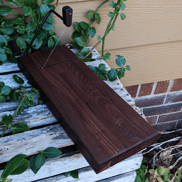 Black Walnut Butcher Block Wood Cheese Slicing Board Wooden Cheese Slicer - Springhill Millworks